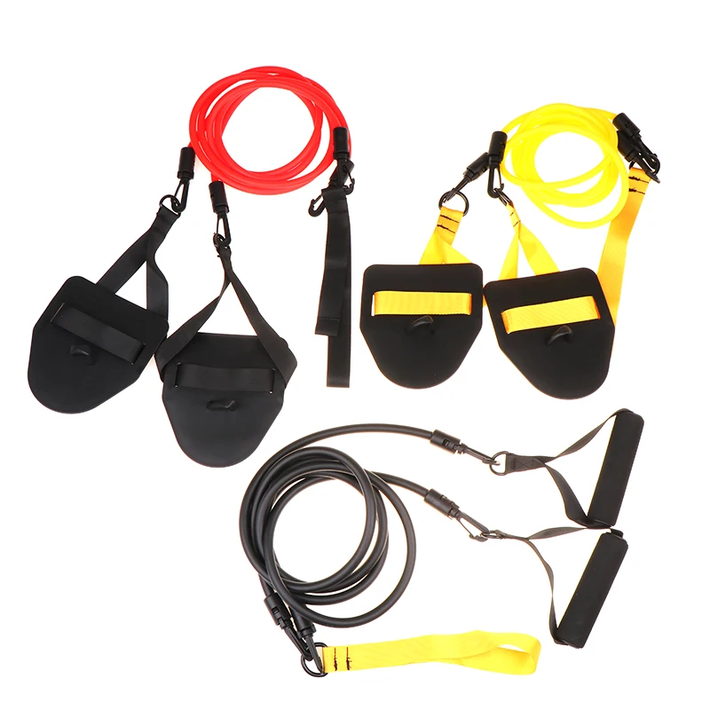 

1 Set Swimming Arm Strength Swim Trainer Professional Land Drill Freestyle Swimming Flippers Elastic Band Sports Accessories