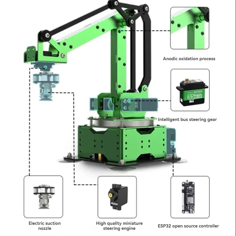 Bras robotique Open Source Intelligent, reconnaissance visuelle MaxArm, microcontrôleur ESP32, Robot Programmable, développement secondaire
