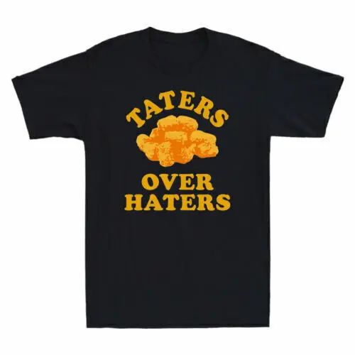 Taters Over Haters Funny Graphic Vintage Gift Men's Cotton Short Sleeve T-Shirt