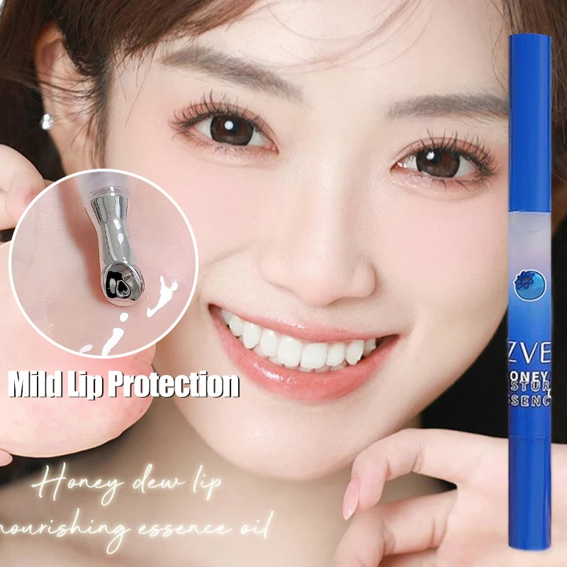 Peach Blueberry Lip Oil Lip Balm Makeup Primer Moisturizing Clear Transparent Lipoil Long Lasting Hydrating Lip Gloss Cosmetics