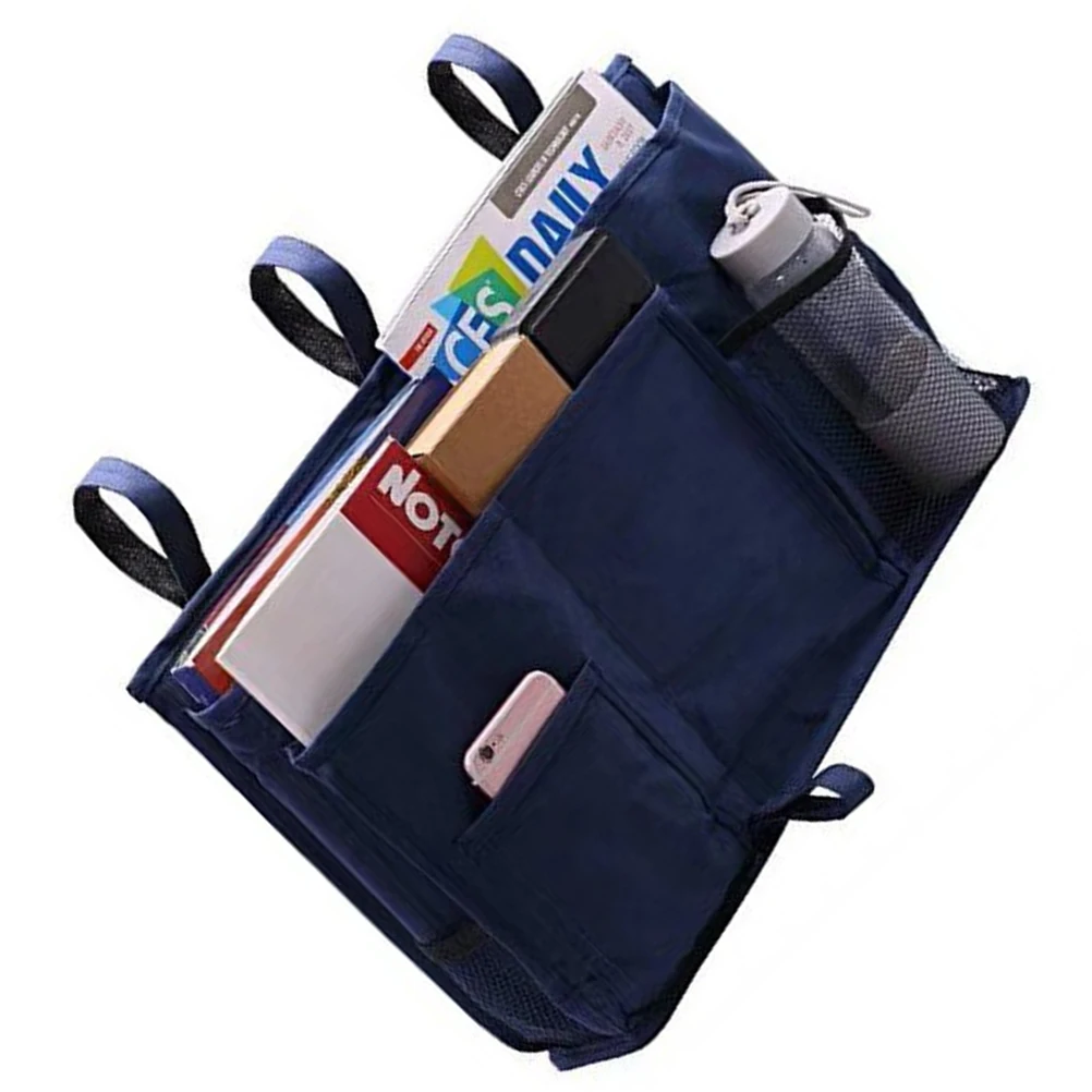 

Bedside Storage Bag Multifunction Dorm Pouch Book Organizer Foldable Premium Fabric Reinforced Stitching Keep Organized