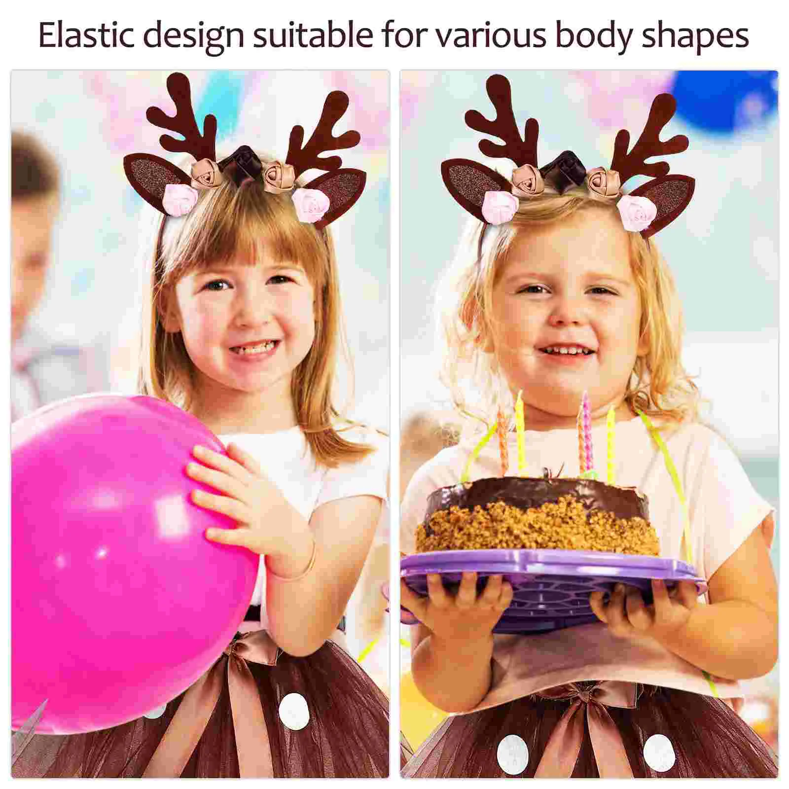 Performance Deer Costume Suit For Elk Animal Costumes Antler Headband Tutu Christmas Props Cosplay Accessories Kids