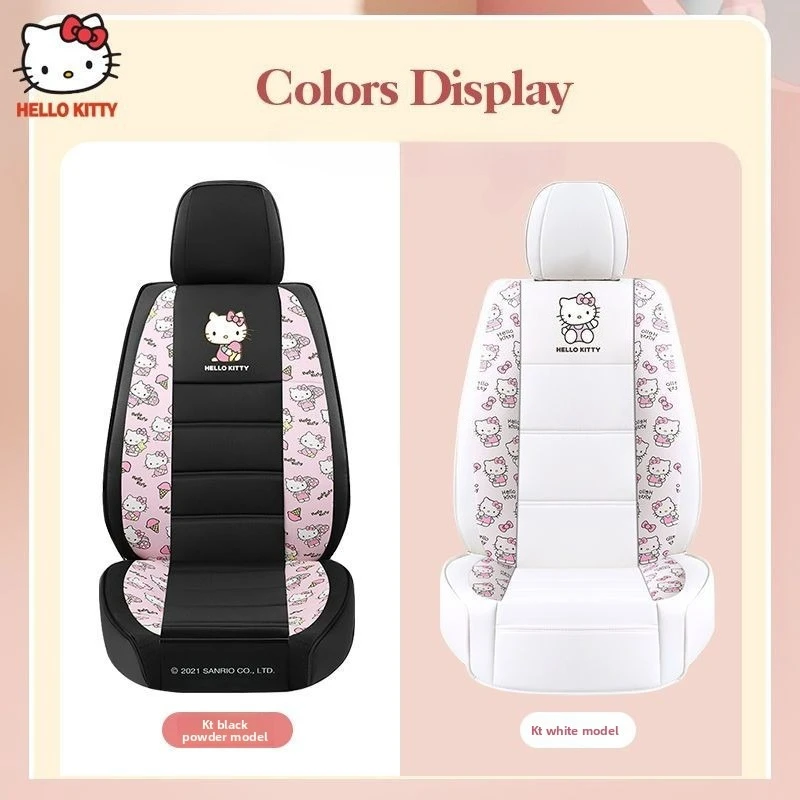 

Sanrio Hello Kitty car seat cushion car leather cute full enclosure seat cover all seasons cute girl seat cushion