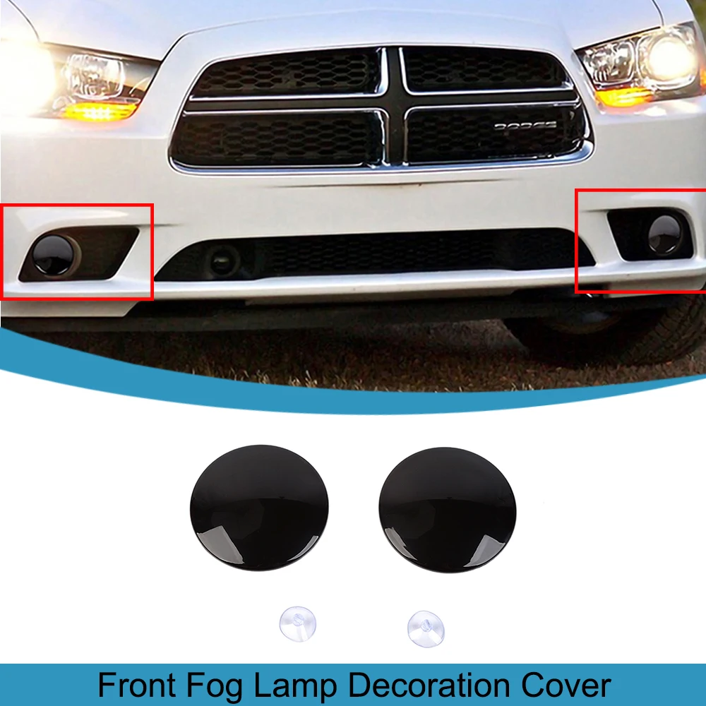 

Car Front Bumper Fog Light Lamp Decoration Cover Trim for Dodge Charger 2011 2012 2013 2014 Auto Exterior Mouldings Accessories