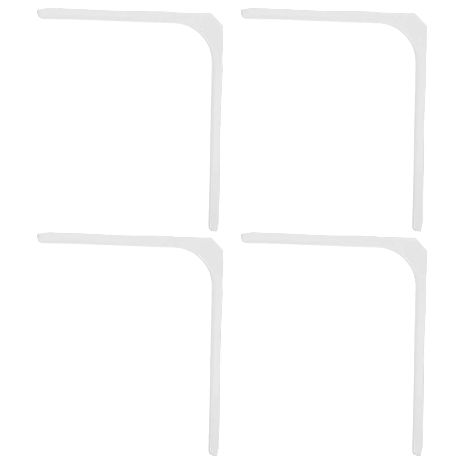 4pcs Stainless Steel L-Shaped Brackets Heavy-Duty Shelf Supports for Wood Furniture, Wall-Mounted & Floating Shelves
