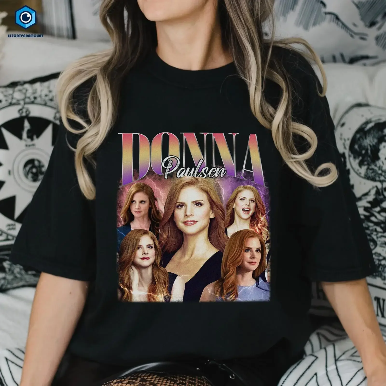 

Donna Paulsen T Shirt Vintage Bootleg Suits Movie Harvey Specter vintage Washed homme Versatile Unisex designer clothes Soft