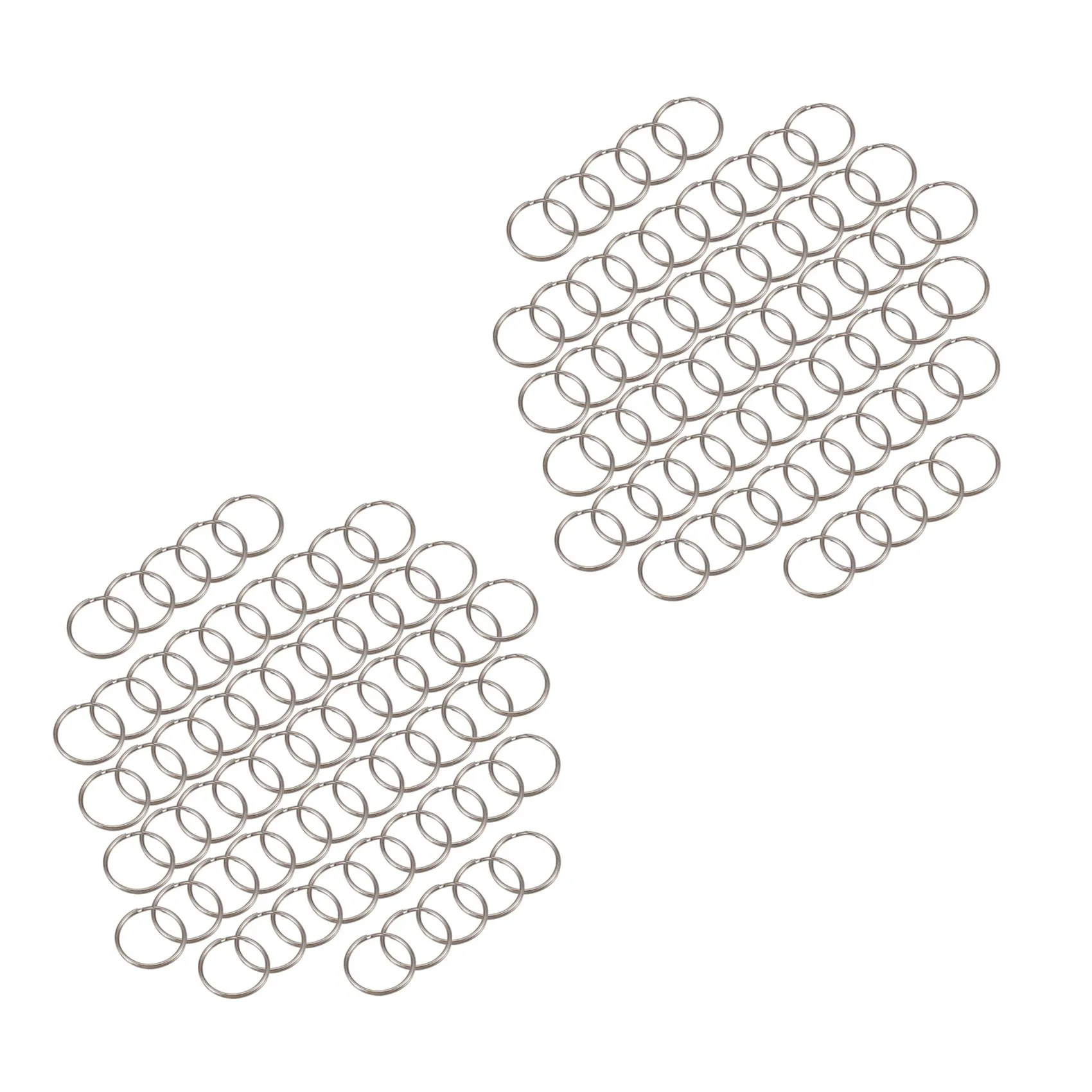 ABUI-120 Pcs 20Mm Outside Dia Universal Split Key Rings Keychain Holders