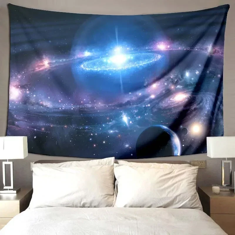 

Under the night sky pattern blanket, living room sofa bedroom bed home decoration soft comfortable blanket birthday present