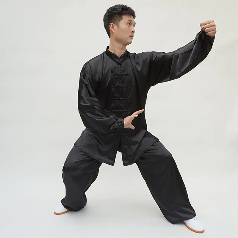 

2024 Spring Long Sleeved Tai Chi Set Men's Kung Fu Costume Martial Arts Practice Clothing Chinese Loose Casual Wushu Suit