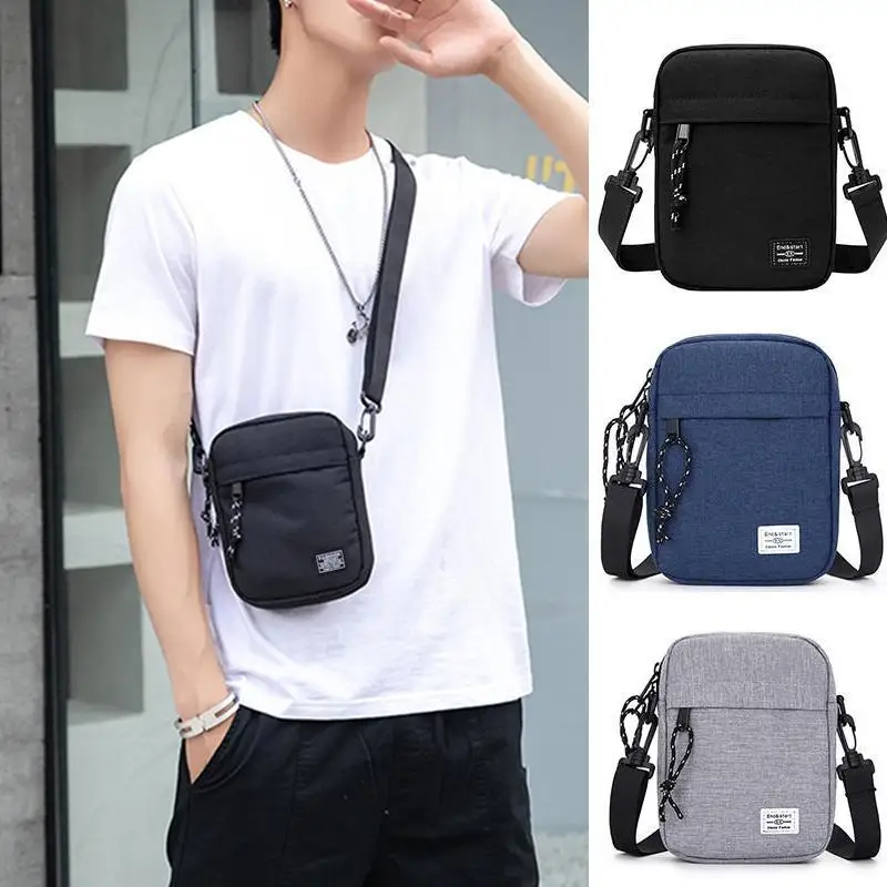 Casual Mini Crossbody Bag Small Men\'s Shoulder Bag Men Diagonal Small Backpack Light Messenger Phone Bag Boy Fanny Chest Pack