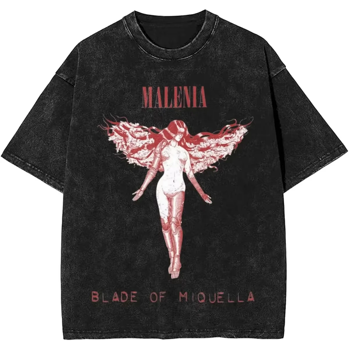 

Women Men Malenia Blade of Miquella Washed T Shirt Summer Maidenless Tarnished Classic Simple Harajuku T Shirt New Arrival
