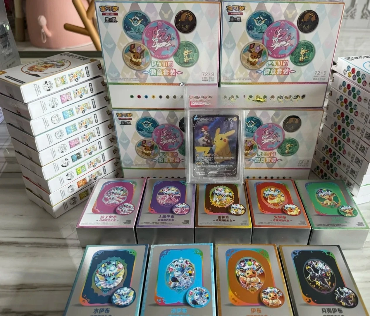 Original Pokemon Cards Simplified Chinese 17.5 Prismatic Evolutions EX CSV9.5C Sylveon Eevee PTCG Collectible Cards Gift Box