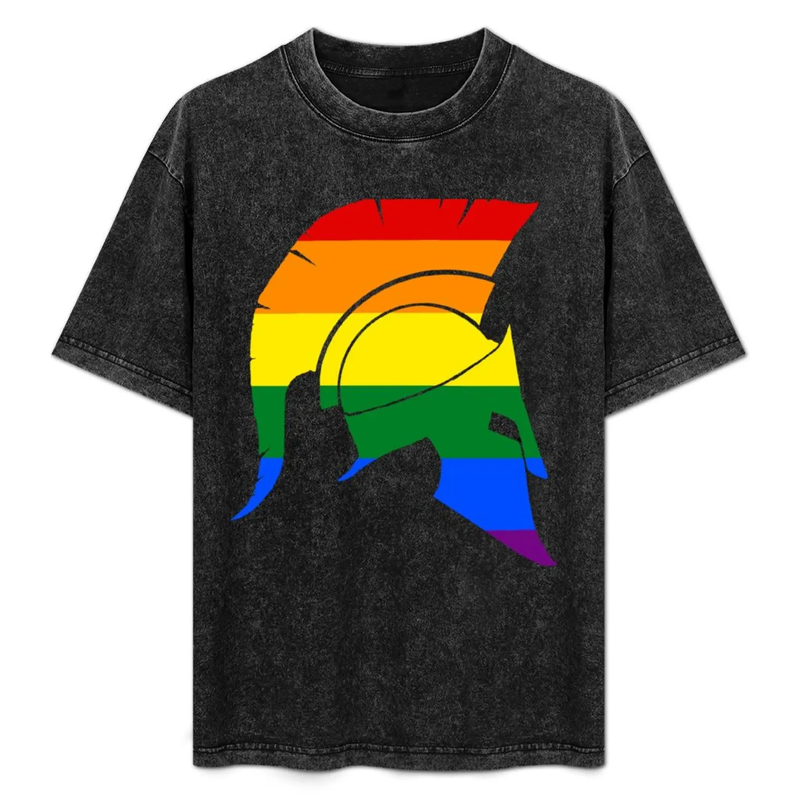 

Gay Pride Spartan Helm T-Shirt Breathable Mesh Panel T-Shirt
