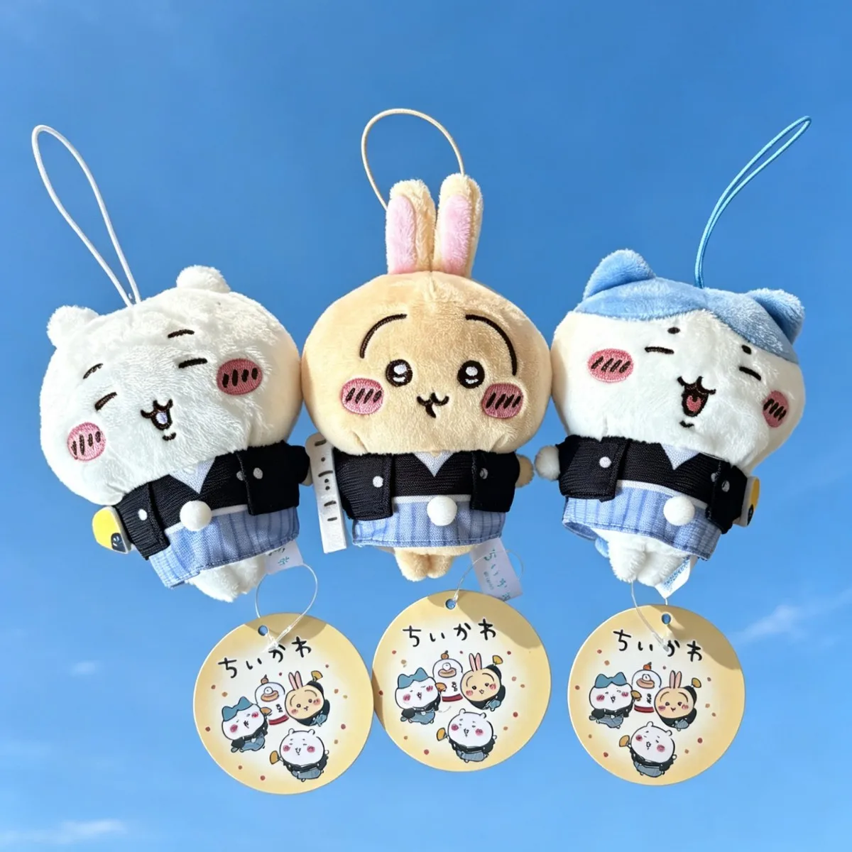

New Year Kimono Plush Keychain Japanese Anime Cute Usagi Hachiware 10cm Pendant Soft Fluffy Bag Charm Accessory for Fan