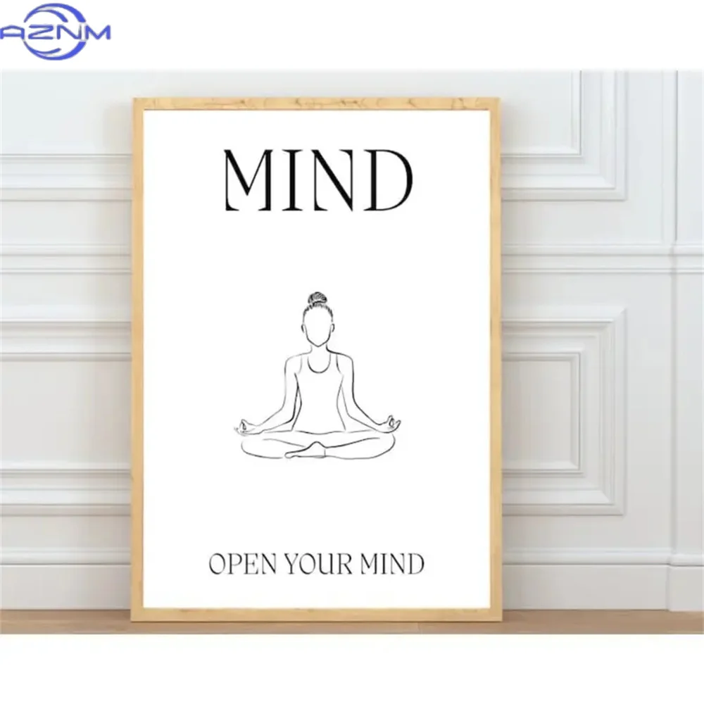 3pcs Unframed Canvas Artwork Poster Featuring Mind, Body, and Soul Themes, Perfect Print for Your Living Room, Bedroom, or Hom