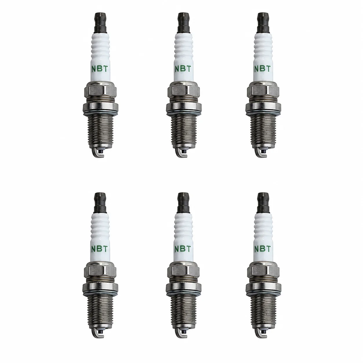 6 Pack Spark Plug Replacement for Champion RC12YC, Compatible with Briggs & Stratton 491055 491055T, MTD 759-3336, 14mm Thread