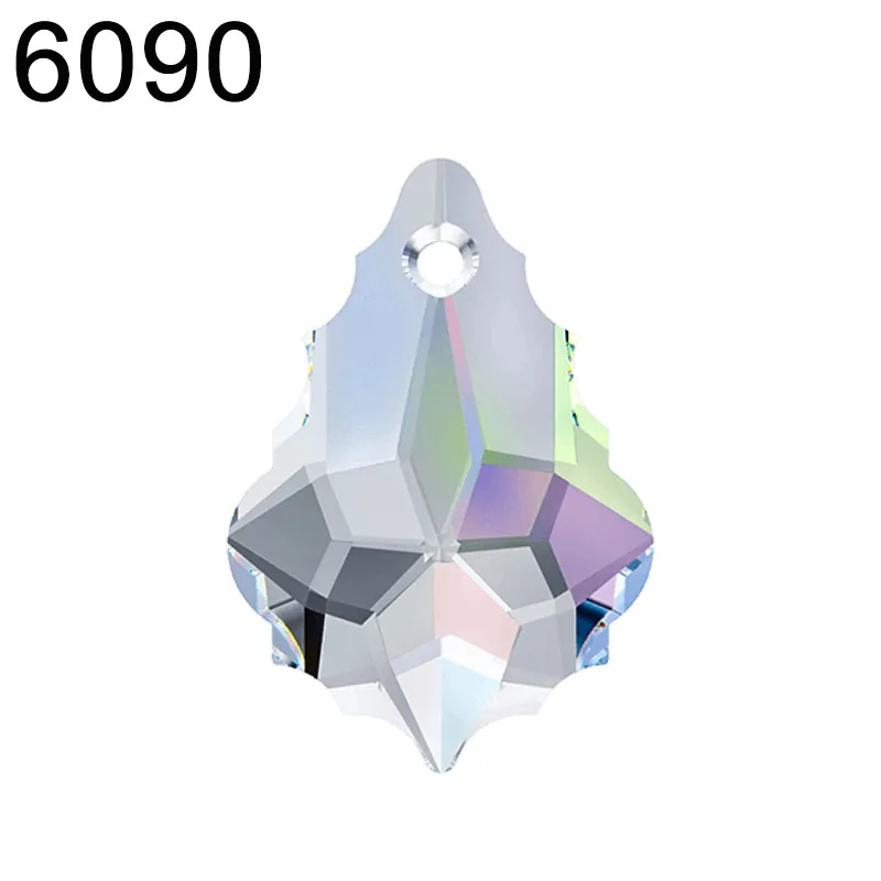 Original Crystals from Austria 6090 Baroque Pendant Rhinestone Beads for Necklace Earrings Brooch DIY Jewelry Making Accessories