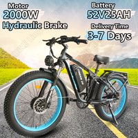 ORLMS FINDER26-V3 Electric Bicycle 2000W Dual Motor 52V25AH Lithium Battery Adult Electric Bike 26 inch Fat tire Mountain E-bike