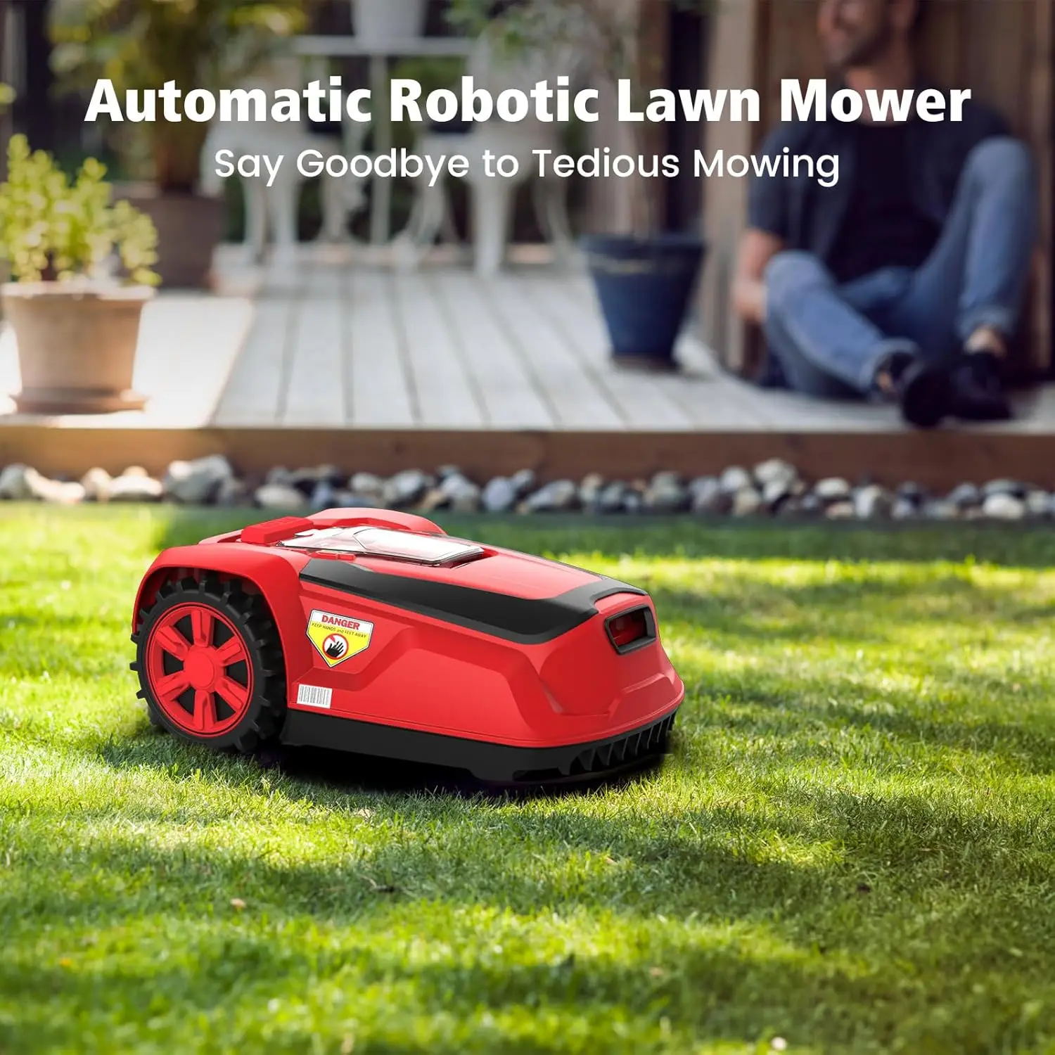 20V Robot Lawn Mower - Covers 1/4 Acre / 10,890 Sq.Ft with Smart APP Control - PDL08A(Battery & Charger Included)