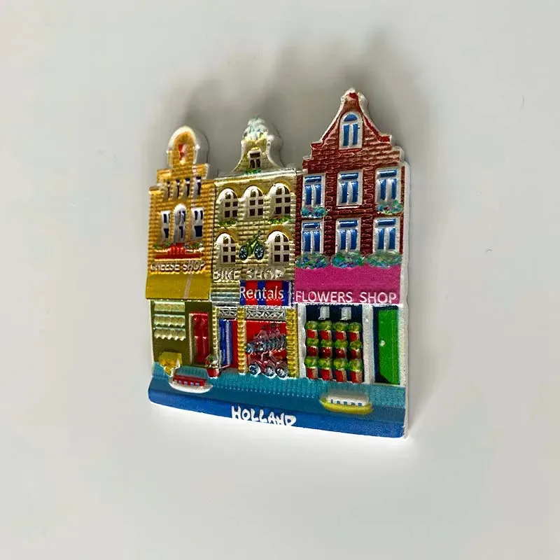 1pc, Dutch tourist souvenirs, Street View store, 3D stereoscopic refrigerator, magnet, home decoration items, handicraft