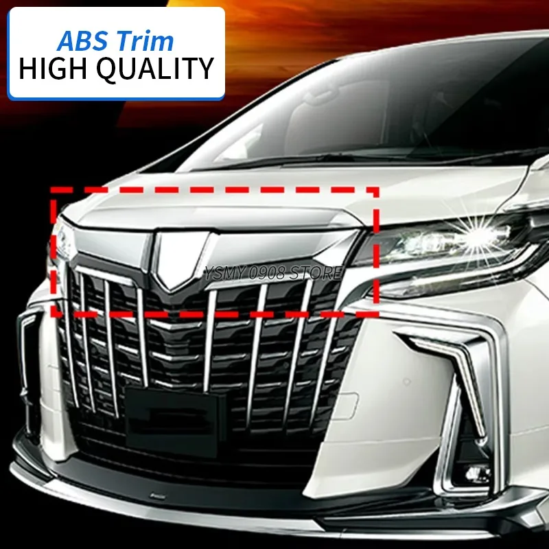 

2 PCS ABS Chrome Front Grill Garnish for Toyota Alphard AH30 2018-2019 Car Styling Accessories