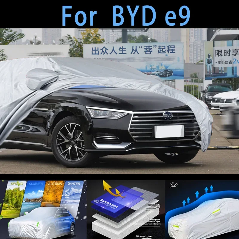 

For BYD e9 Car protective cover,sun protection,rain protection, UV protection,dust prevention auto paint protective