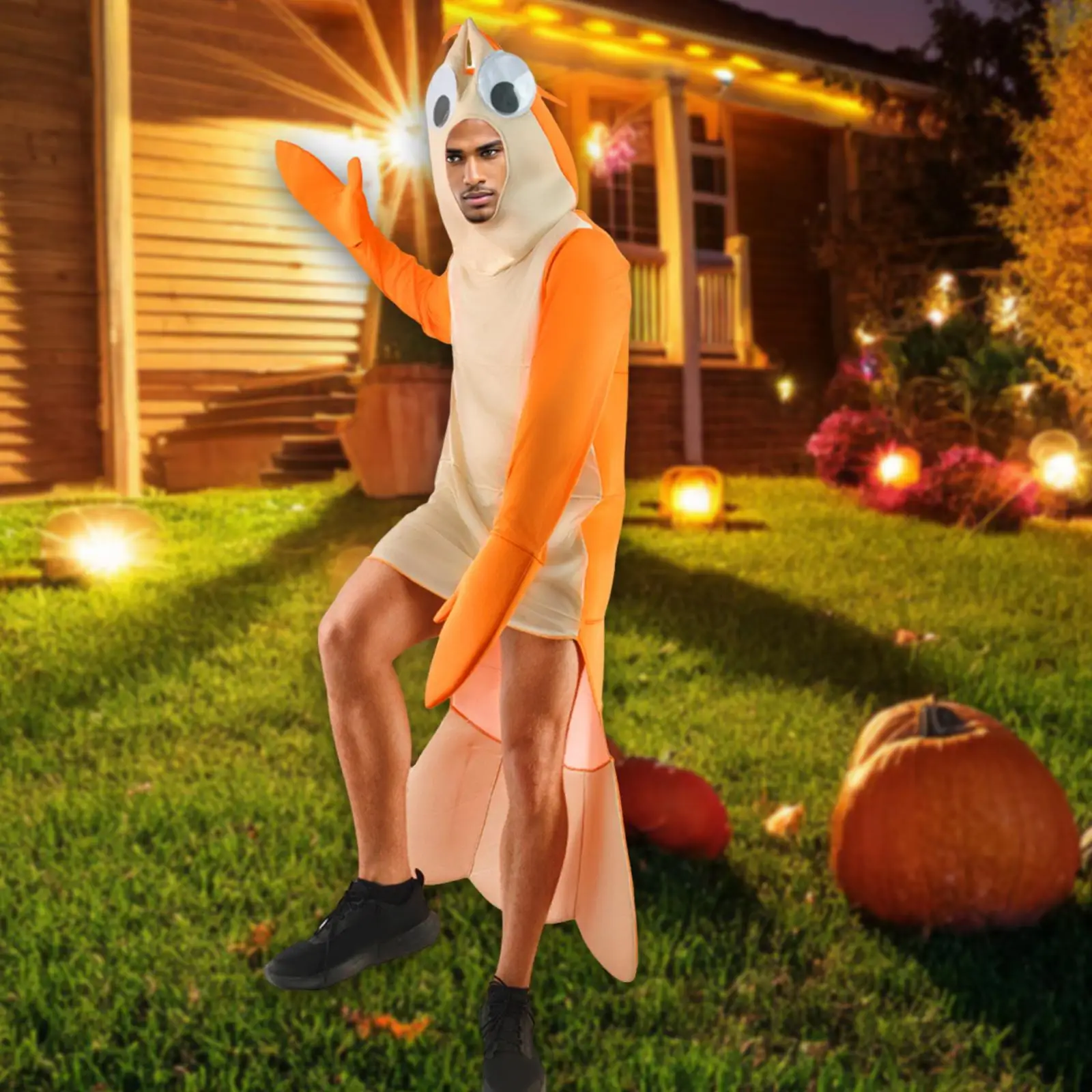 Accesorios de disfraz de camarón, decoración creativa con tocado, vestido elegante para cumpleaños, adultos, suministros de fiesta, juego de rol, Carnaval