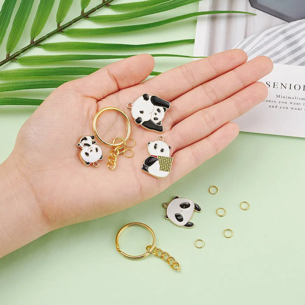 

Стильные подвески-брелоки «Панда» для изготовления украшений, декоративные элементы из высококачественного сплава, DIY-шармы для ожерелий, браслетов, аксессуары для сумок