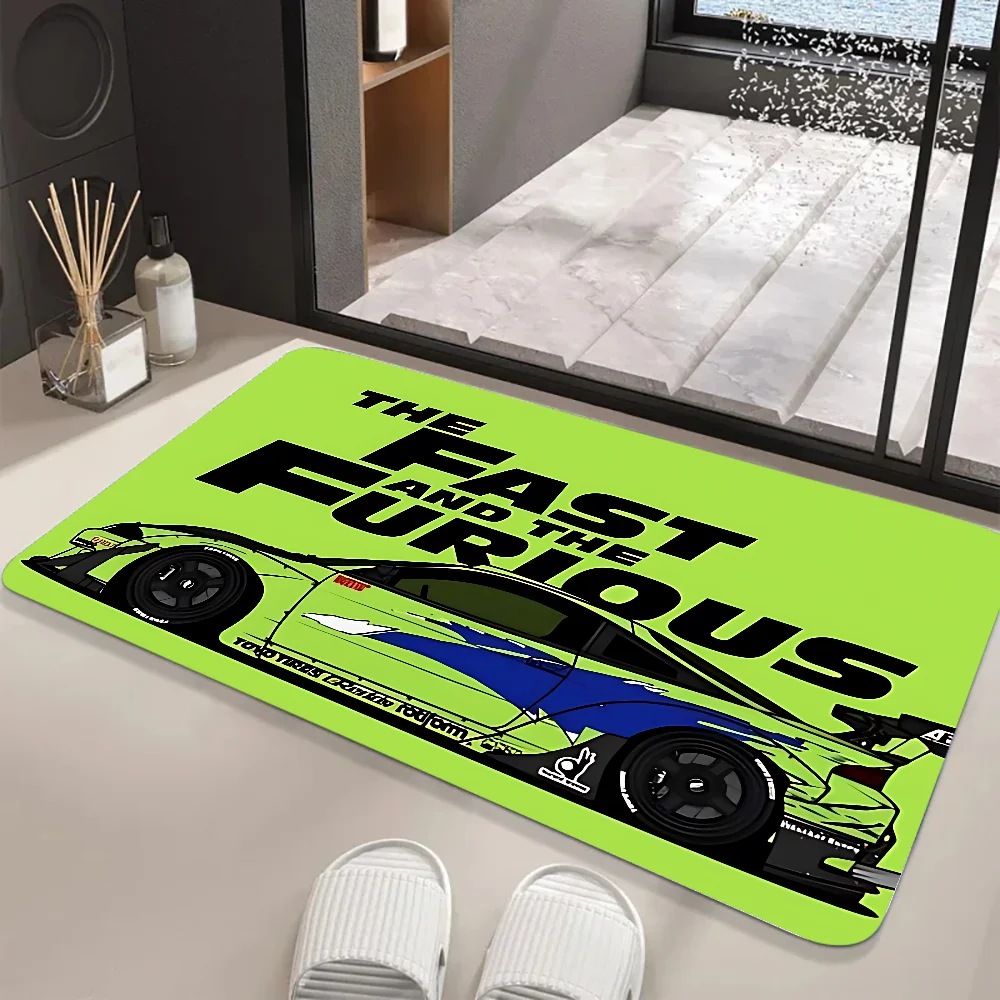 JDM – tapis de sol de voiture en flanelle imprimé graphique, paillasson pour salle de bain, cuisine, entrée, décoration de maison