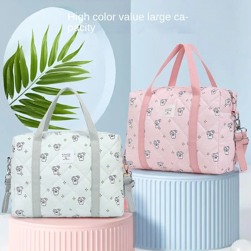 Mom Bag Portable Fashion Print Casual Shoulder Mom Bag Large Capacity Maternity Bag Thermal Storage Baby Bag