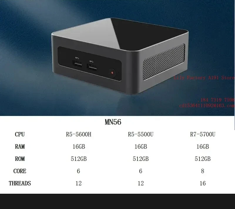 FIREBAT MN56 Mini PC Gamer AMD Ryzen 5 5600H Windows 11 DDR4 Nvme