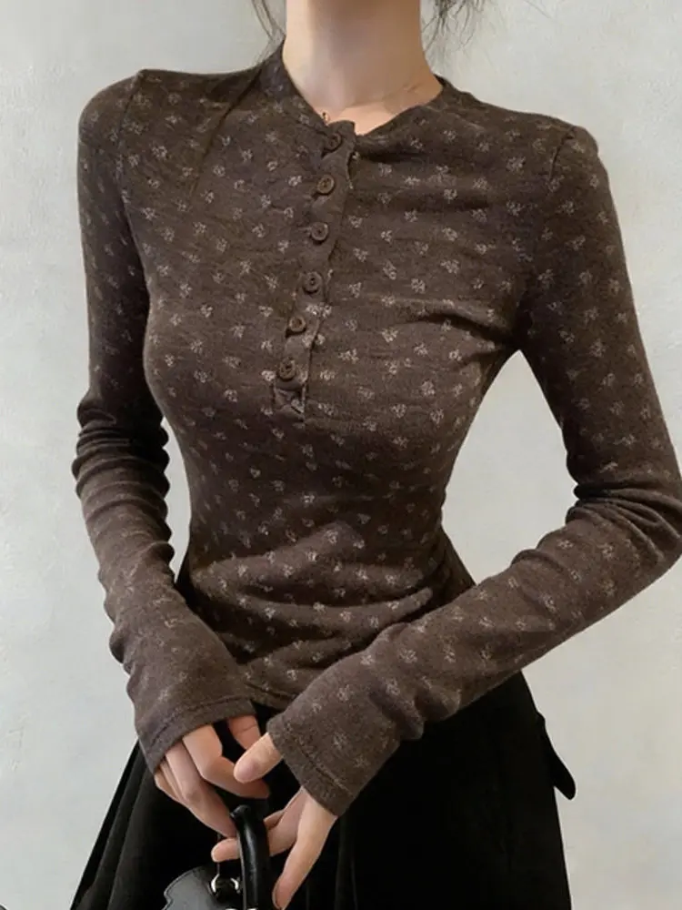 

Женская футболка больших размеров с длинным рукавом, облегающая, осенне-зимняя, в стиле Sweet & Spicy Girl, премиум-класса, повседневная, элегантная