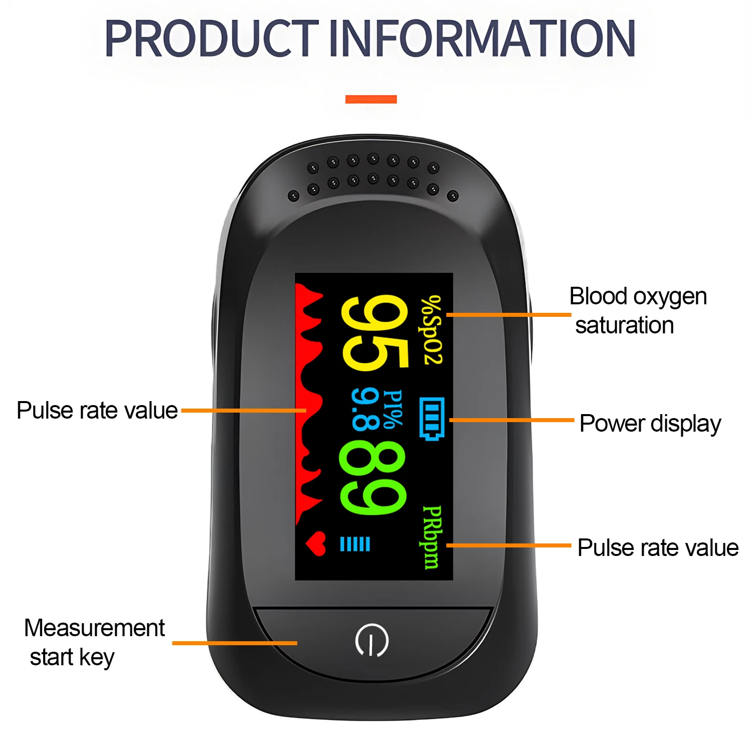 New Medical Portable Finger Pulse Oximeter Blood Oxygen Heart Rate Saturation Meter Oled Oximetro De Dedo Saturometro Monitor