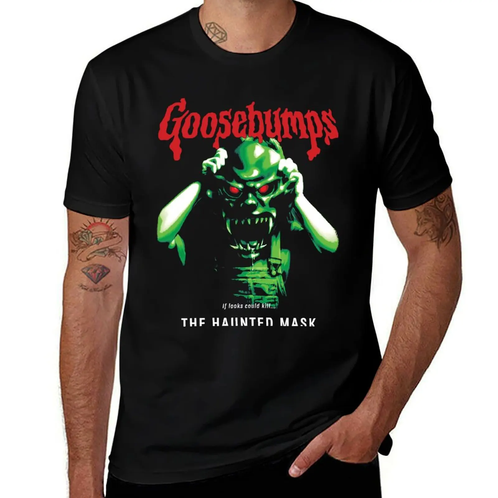 Haunted Mask T-Shirt High Elasticity Sports Tee Shirt
