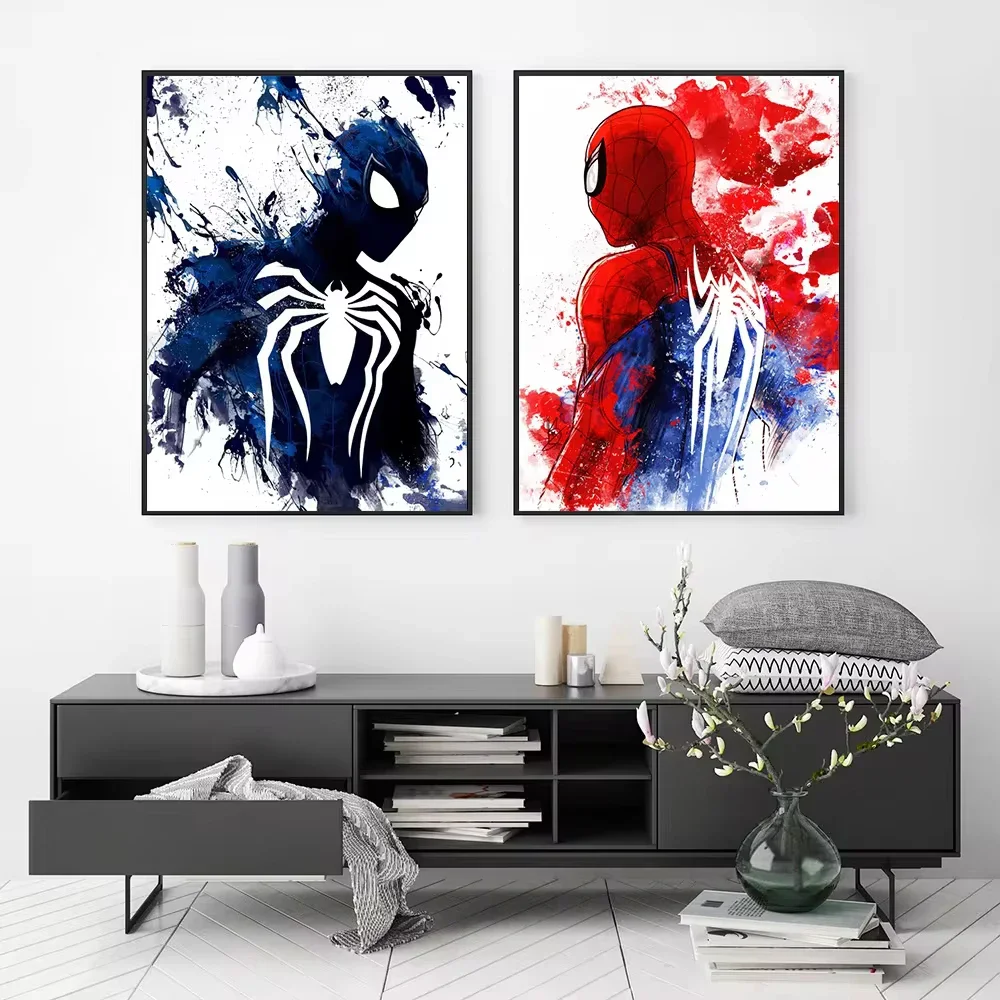 Modern Marvel Movie Watercolor SpiderMan Superhero Canvas Posters Home Wall Art Painting Print Picture Room Decor Murals