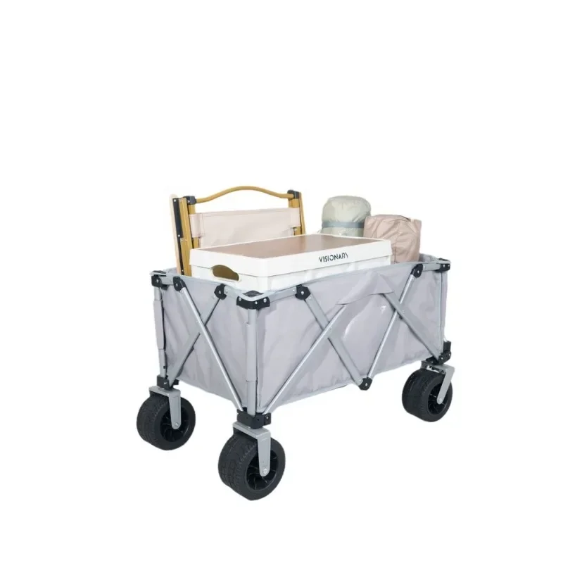 ขายร้อนพับรถเข็นตั้งแคมป์มัลติฟังก์ชั่ตั้งแคมป์สวนเกวียนปิคนิคตั้งแคมป์รถเข็น