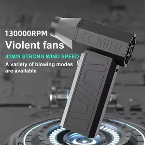 130000RPM Mini Fan Electric Air Duster Adjustable wind speed Portable Turbo Violent Blower Rechargeable Car Cleaning