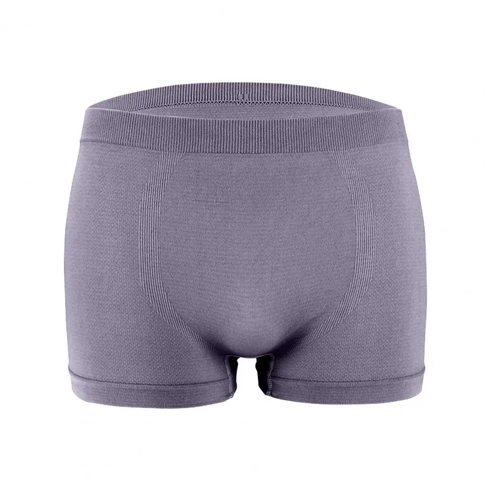 Fashionable Boxers Briefs Soft Solid Color Underwear Quick Dry Boxer Briefs  Men Boxers Anti-septic