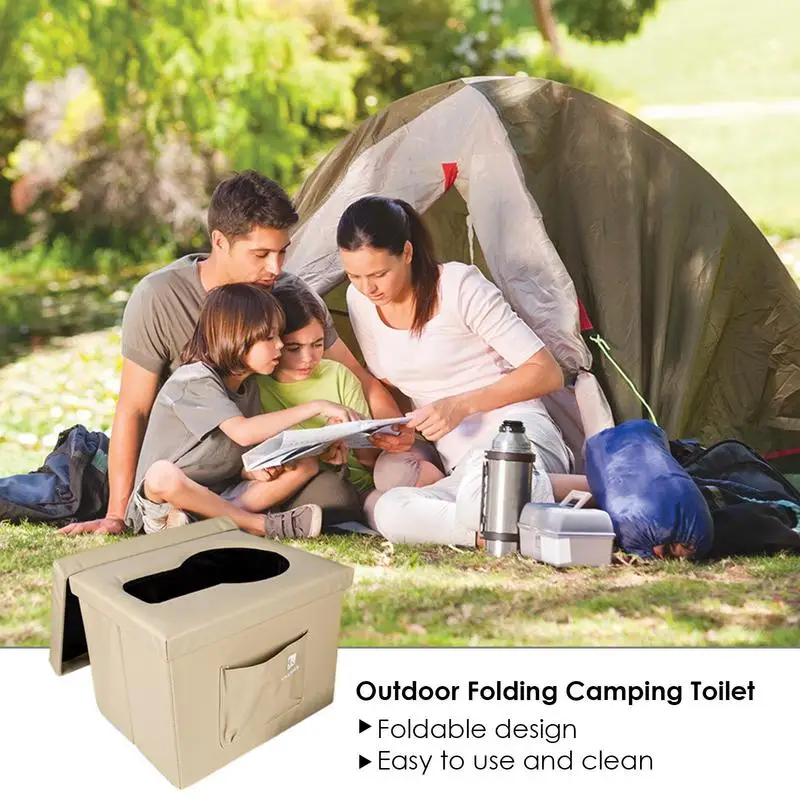 Travel Potty For Adults With Carry Bag Portable Toilet Seat Camping Gear Must Haves Collapsible Toilet For Camping Outdoor