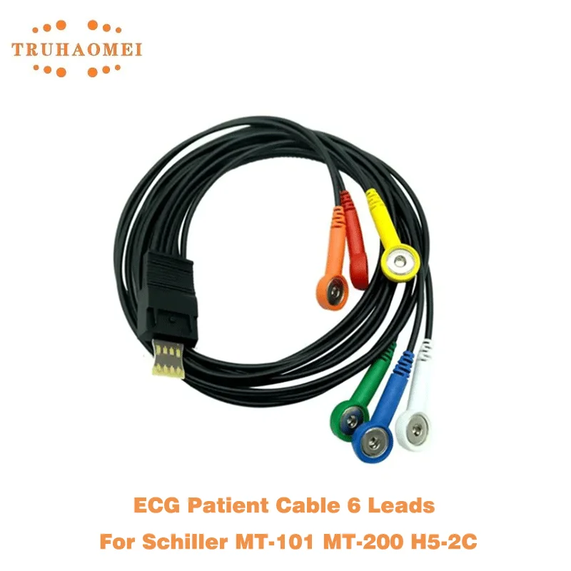 4-leads-or-6-leads-ecg-patient-cable-for-schiller-mt-101-mt-200-h5-2c-24-hours-holter-dynamic-box-leadwires-snap-40
