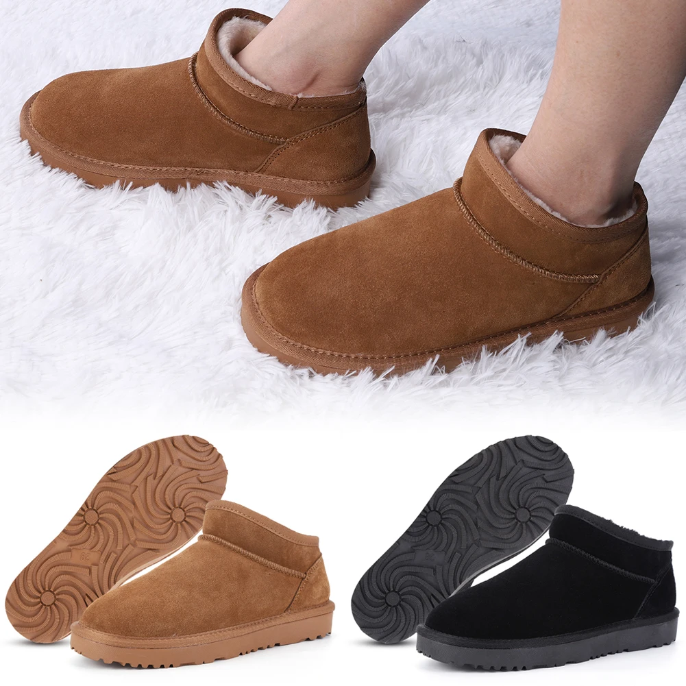 Women Snow Boots Warm Winter Booties Anti-Slip Comfort Ankle Boots Faux Fur Lining Boots for Outdoor Sports