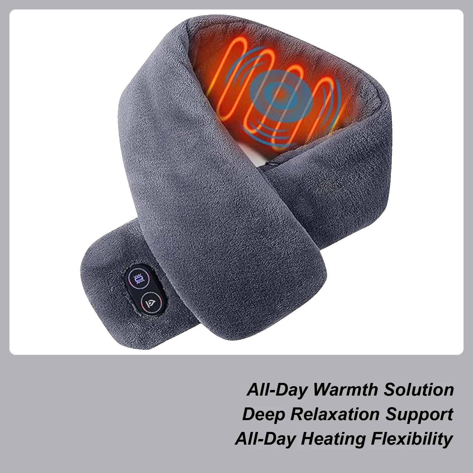 

Heated Scarf 3-Level Vibration Massaging USB Heating Scarf Neck Wrap For Cycling Skiing Running Camping Travel Men Teens Adults