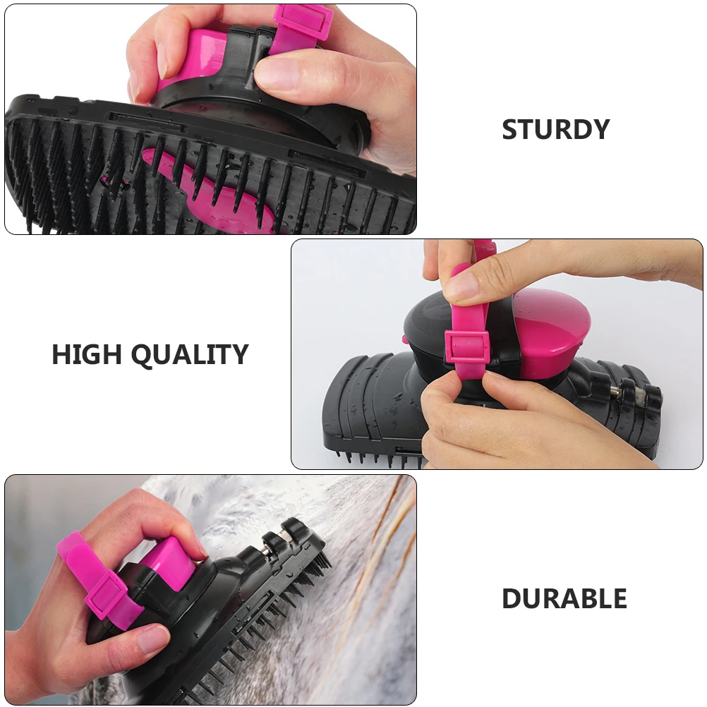 

Premium Brush With Multiple Holes Durable Sturdy Comfort Grip Horse Hair Cleaner Shed Remover Practical Horse Care Tool Grooming