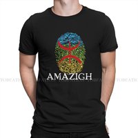 Morocco Pure Cotton TShirt Amazigh Fingerprint Classic Classic T Shirt Leisure Men Tee Shirt New Design Big Sale