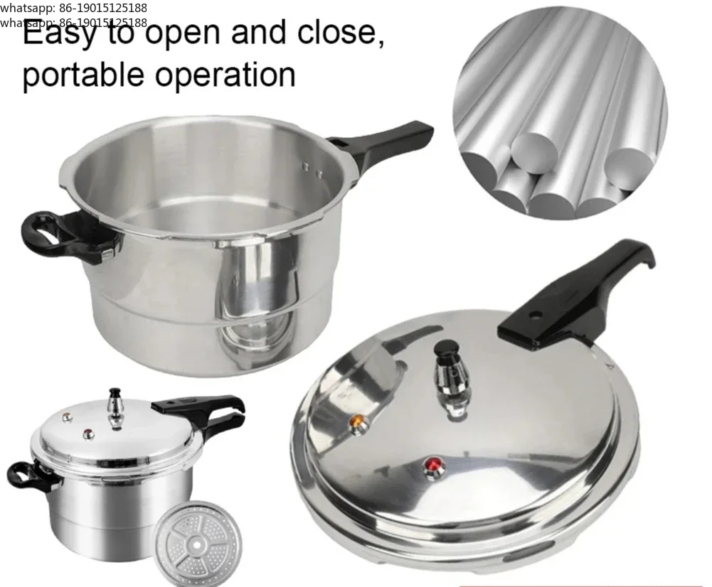 Aluminum steaming plate pressure cooker, aluminum alloy and induction cooker, small size