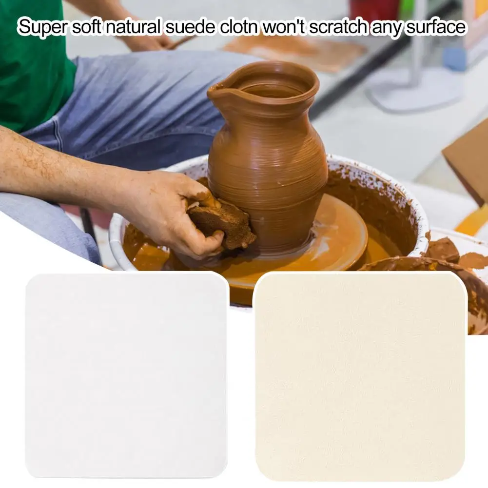 20Pcs Ceramic Shaping Cloth Chamois For Pottery Tools Kit Suede Clay Smoothing Cloth Durable Water Absorbent Chamois Leather