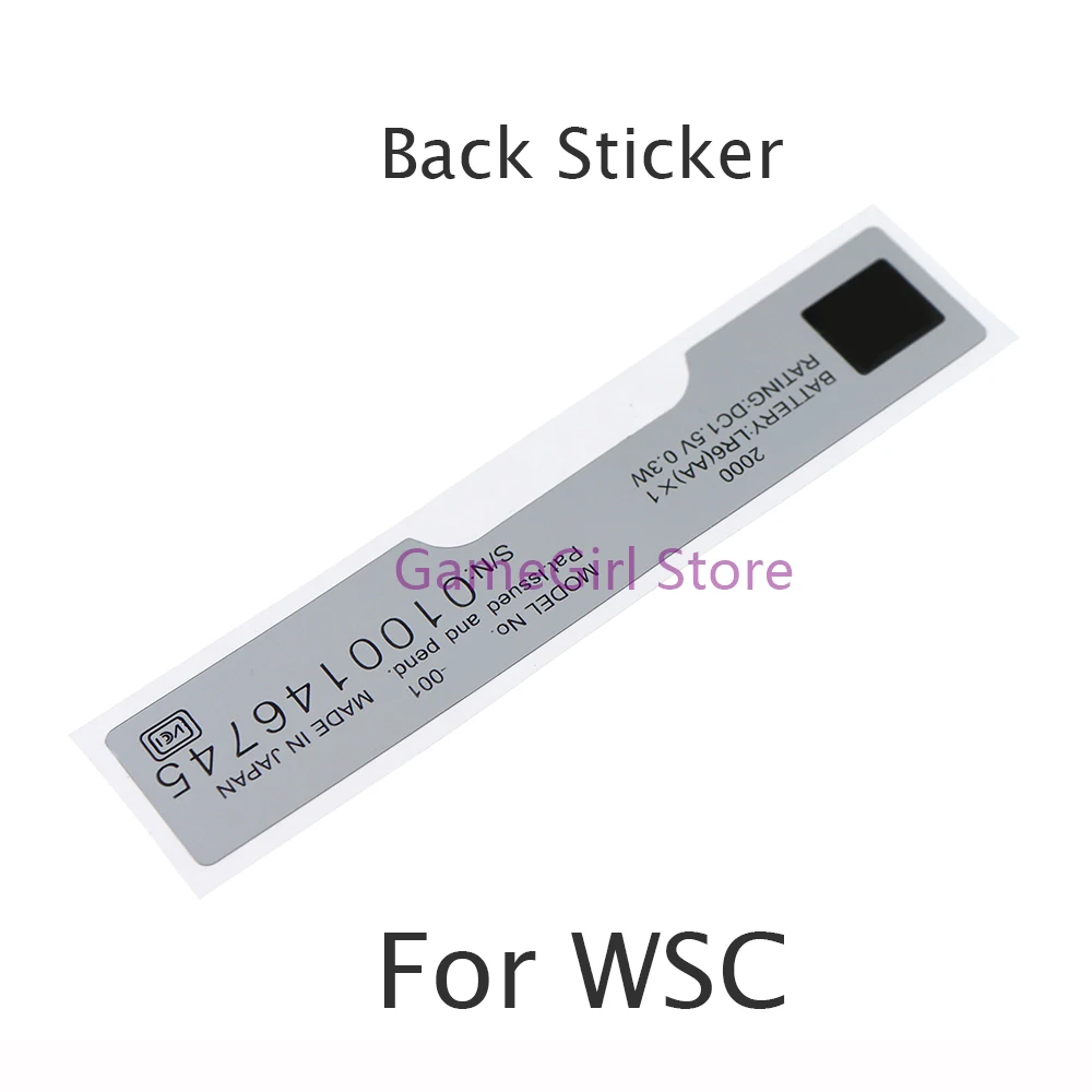 2 stücke Ersatz für wsc Spielkonsole Rückseite Shell Cover Case Label Aufkleber