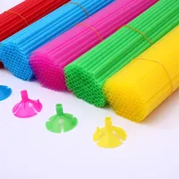 20PCS 27cm Latex Balloon Stick Multicolor Plastic Macaron Balloon Holder Cups for Wedding Birthday Decor Accessories