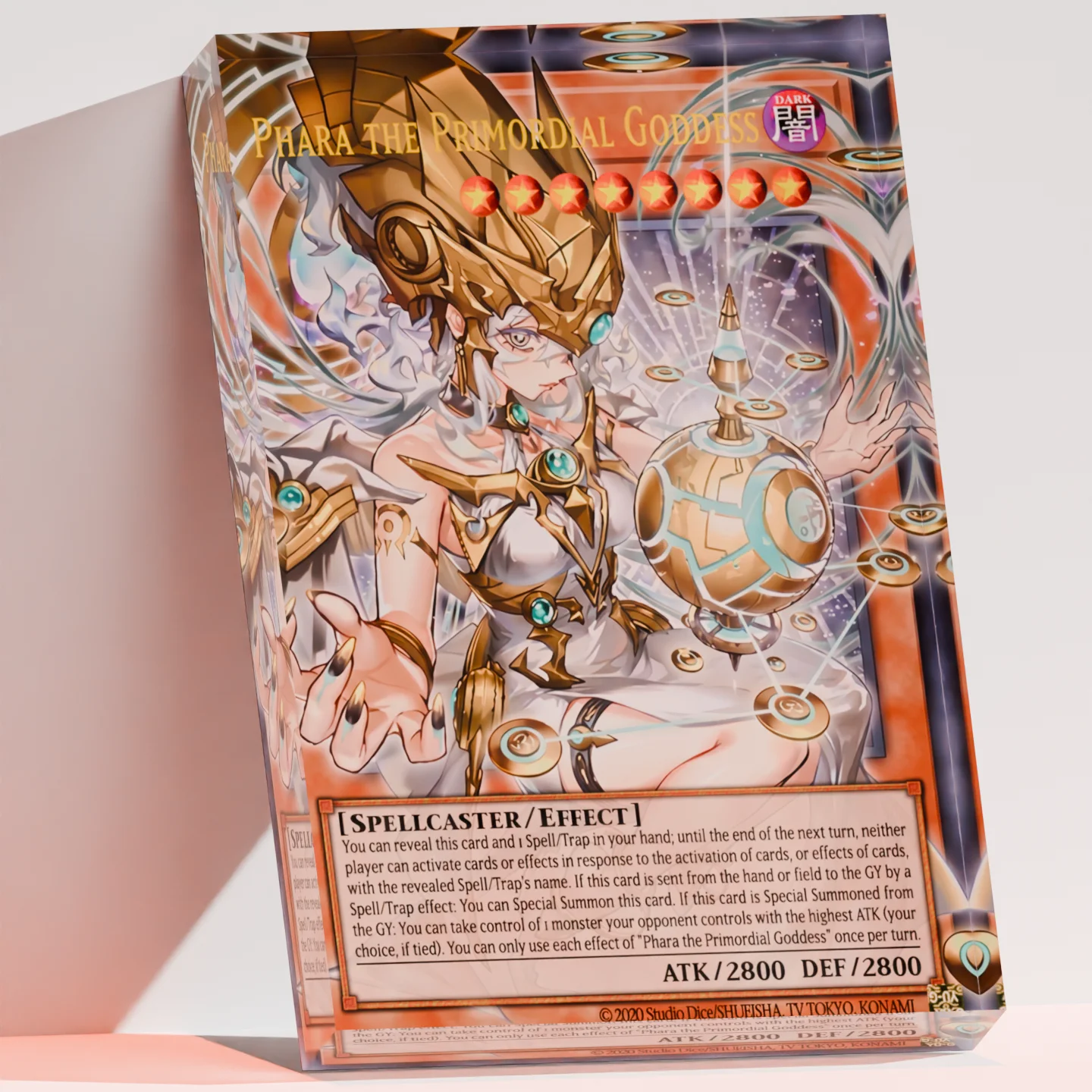 Yu-Gi-Oh YGO Phara the Primordial Goddess Clear Acrylic Block Anime Goods Desktop Ornament Anime Desk Decor Gift