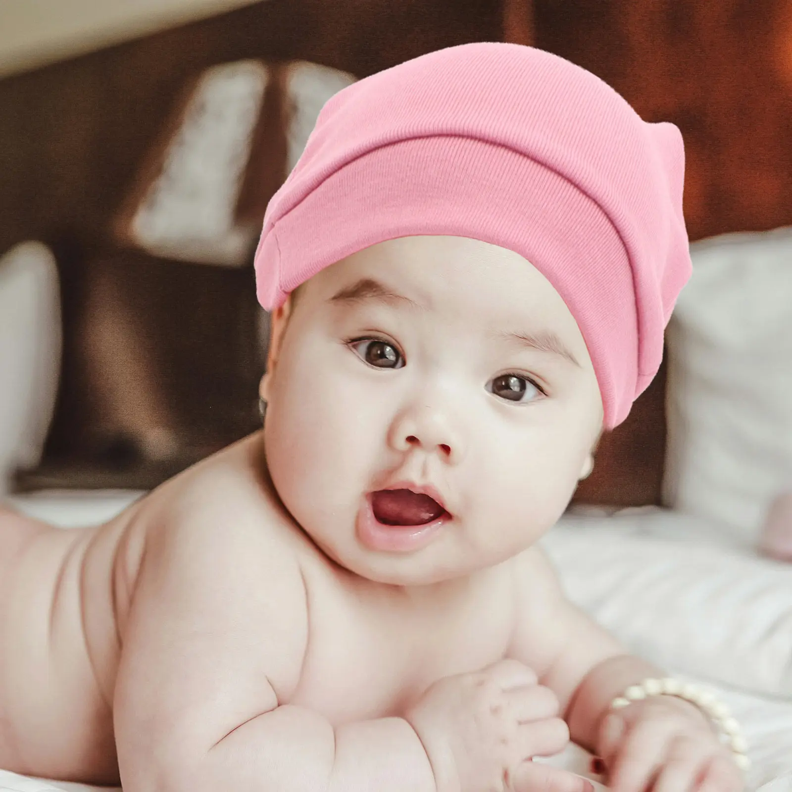 

5Sets Infant Outfit Newborn Baby Hat Gloves Socks Set Soft Cotton Anti Scratch Baby Care Kit Convenient Wear Infant Outfit Set